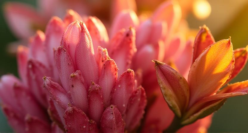 Close up of native orchids and proteas